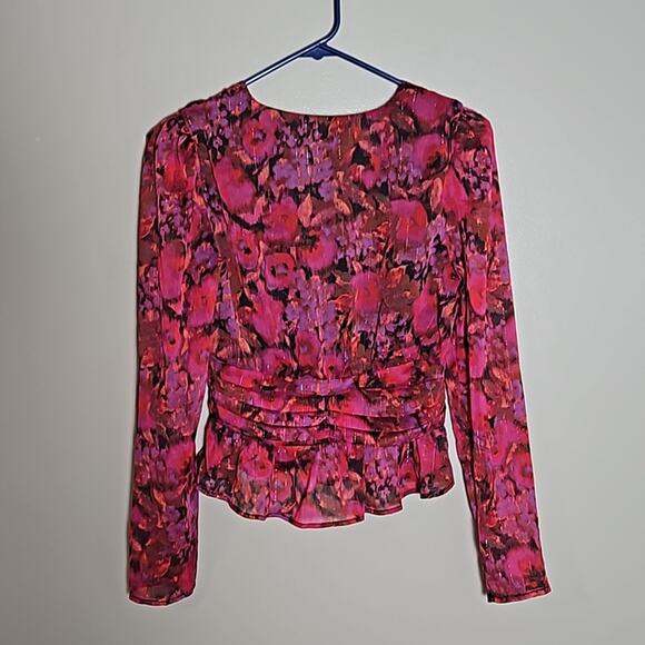 NWT Steve Madden Azura Floral Blouse Sz Small - Picture 7 of 10